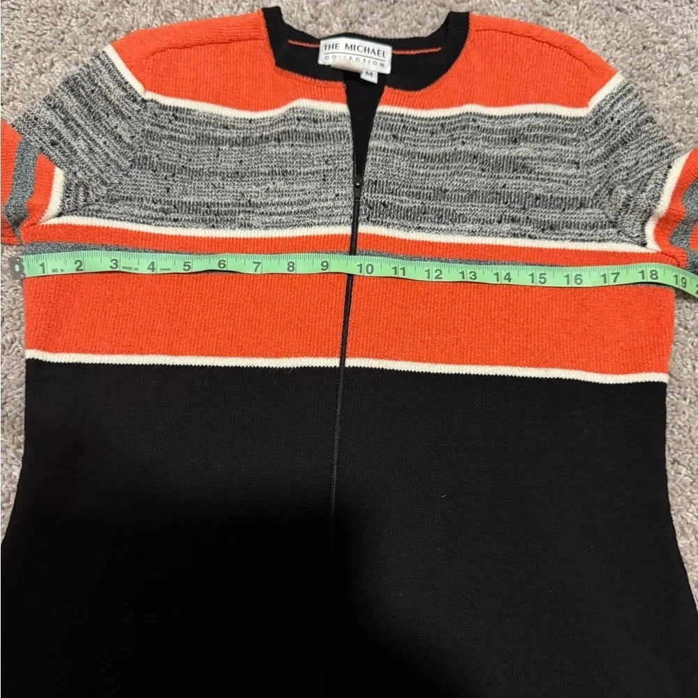 Women's Striped Cardigan - Orange, Black, Gray